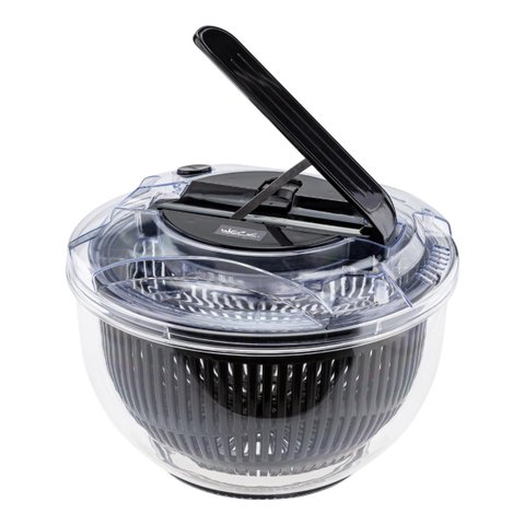 Seca Salada Centrífuga em Acrílico 5 Litros Weck Luxo Preto