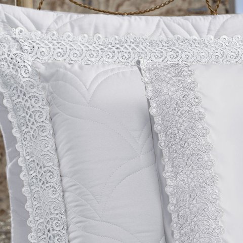 Jogo de Cama Lençol King Classico Grippir 400 Fios - Branco