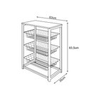 Ver imagem 2 de Fruteira com Suporte para Micro-ondas Barcelona Aço Cobre Cesto Branco Tampo Amêndoa - Cor: Marrom