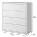 Ver imagem 3 de Cômoda 4 Gavetas Branca Paris Bianchi Móveis