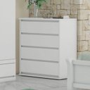 Ver imagem 1 de Cômoda 4 Gavetas Branca Paris Bianchi Móveis
