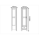 Ver imagem 3 de Cristaleira 1 Porta Vidro 1 Gaveta Bella