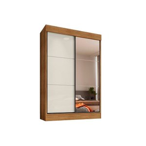 Guarda Roupa Chicago Cedro 02 Portas de Correr com Espelho 100% Mdf