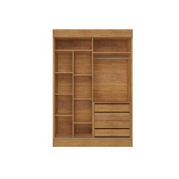 Guarda Roupa Chicago Cedro 02 Portas de Correr com Espelho 100% Mdf - 2