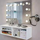 Ver imagem 1 de Penteadeira Camarim Suspensa Branca p/ Quarto 100% MDF