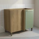 Ver imagem 1 de Armário de Cozinha Balcão de Canto 1 Porta 52x98cm com Pés Botanic Kappesberg