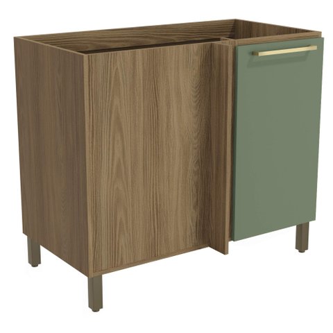 Armário de Cozinha Balcão de Canto 1 Porta 52x98cm com Pés M625 Botanic Kappesberg