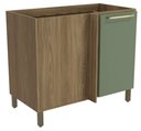 Ver imagem 1 de Armário de Cozinha Balcão de Canto 1 Porta 52x98cm com Pés M625 Botanic Kappesberg