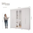 Ver imagem 4 de Guarda Roupa Maite 6 Portas com Espelhos e Pés MDF Pm Home