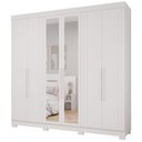 Ver imagem 2 de Guarda Roupa Maite 6 Portas com Espelhos e Pés MDF Pm Home