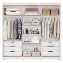 Ver imagem 3 de Guarda Roupa Maite 6 Portas com Espelhos e Pés MDF Pm Home
