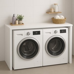 Bancada para Embutir Máquinas Lavanderia Lava e Seca