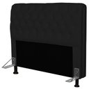 Ver imagem 1 de Cabeceira Paris Box Casal 195cm Paris Corino Preto