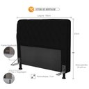 Ver imagem 6 de Cabeceira Paris Box Casal 195cm Paris Corino Preto