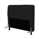 Ver imagem 2 de Cabeceira Paris Box Casal 195cm Paris Corino Preto