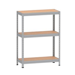 ESTANTE DE AÇO PESADA 125X92X40 3 PRAT. MAD. PANDIN - CINZA EPP1250X400 PRAT MAD - 1