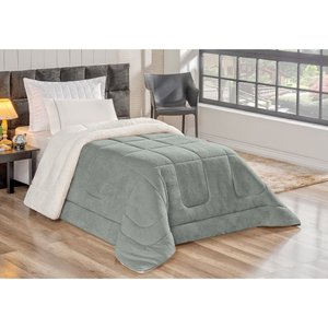 Coberdrom Soft Solteiro 1pç:cinza