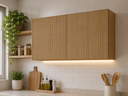 Ver imagem 1 de Armario de Cozinha Aereo Modular 2 Portas 120cm Ripado MDF - Nesher