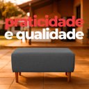 Ver mais imagens de Puff Sala Damon Multiuso Linho Cinza Pés Palito Castanho