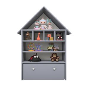 Casinha Infantil Organizadora de Brinquedos 100% Mdf Plancasa:azul Sereno