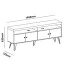 Ver imagem 3 de Rack para Sala de Tv 75 Pol 160 Cm 4217 Carvalho Off White Arly
