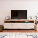 Ver mais imagens de Rack para Sala de Tv 75 Pol 160 Cm 4217 Carvalho Off White Arly