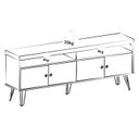 Ver imagem 4 de Rack para Sala de Tv 75 Pol 160 Cm 4217 Carvalho Off White Arly