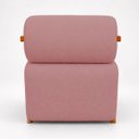Ver imagem 5 de Kit Poltrona Decorativa Chloe com Puff Dalilla para Sala Moderna Confortável Bouclé Rose Premium