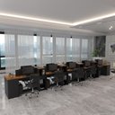 Ver imagem 1 de Estação de Trabalho 10 Lugares Noruega Office 10 Mesas 8 Armários 2 Aparadores - Via Nossa -