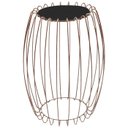 Ver imagem 1 de Mesa Apoio Lateral 43 Cm Tampo Vidro Preto Base Metal Cobre Nacc