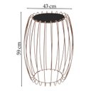 Ver imagem 4 de Mesa Apoio Lateral 43 Cm Tampo Vidro Preto Base Metal Cobre Nacc