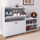 Ver imagem 4 de Sapateira Organizadora com Banco 2 Portas Milano - Branco