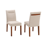 Cadeira Delta Madeira Maciça Cores Com Pegador e Cores Neutras Revestida Com Tecido Linho Para Sala  - 5