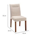Ver imagem 4 de Cadeira Delta Madeira Maciça Cores Com Pegador e Cores Neutras Revestida Com Tecido Linho Para Sala
