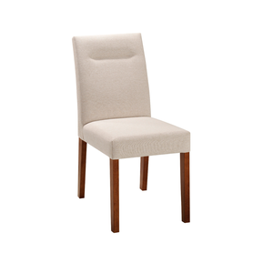 Cadeira Delta Madeira Maciça Cores Com Pegador e Cores Neutras Revestida Com Tecido Linho Para Sala 