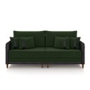 Ver imagem 5 de Sofá 3 Lugares Living 192cm Pé Madeira Valença Pto/veludo K01 - D’Rossi