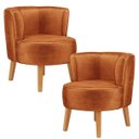 Ver imagem 1 de Kit 2 Poltronas Decor Luxo para Salão de Beleza Studio Base Estável Ergonômica Pés Retro
