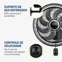Ver imagem 5 de Ventilador de Parede Mondial Super Turbo 40cm 8 Pás 140w 127v Preto/prata - Vtx-40p-8p