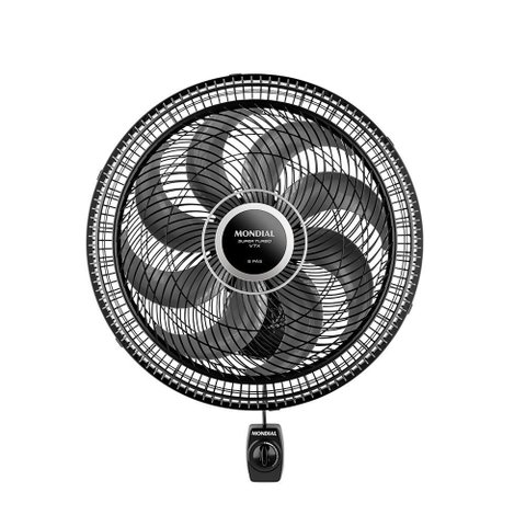 Ventilador de Parede Mondial Super Turbo 40cm 8 Pás 140w 127v Preto/prata - Vtx-40p-8p