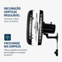 Ver imagem 3 de Ventilador de Parede Mondial Super Turbo 40cm 8 Pás 140w 127v Preto/prata - Vtx-40p-8p