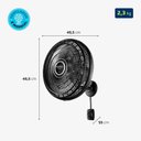 Ver imagem 6 de Ventilador de Parede Mondial Super Turbo 40cm 8 Pás 140w 127v Preto/prata - Vtx-40p-8p