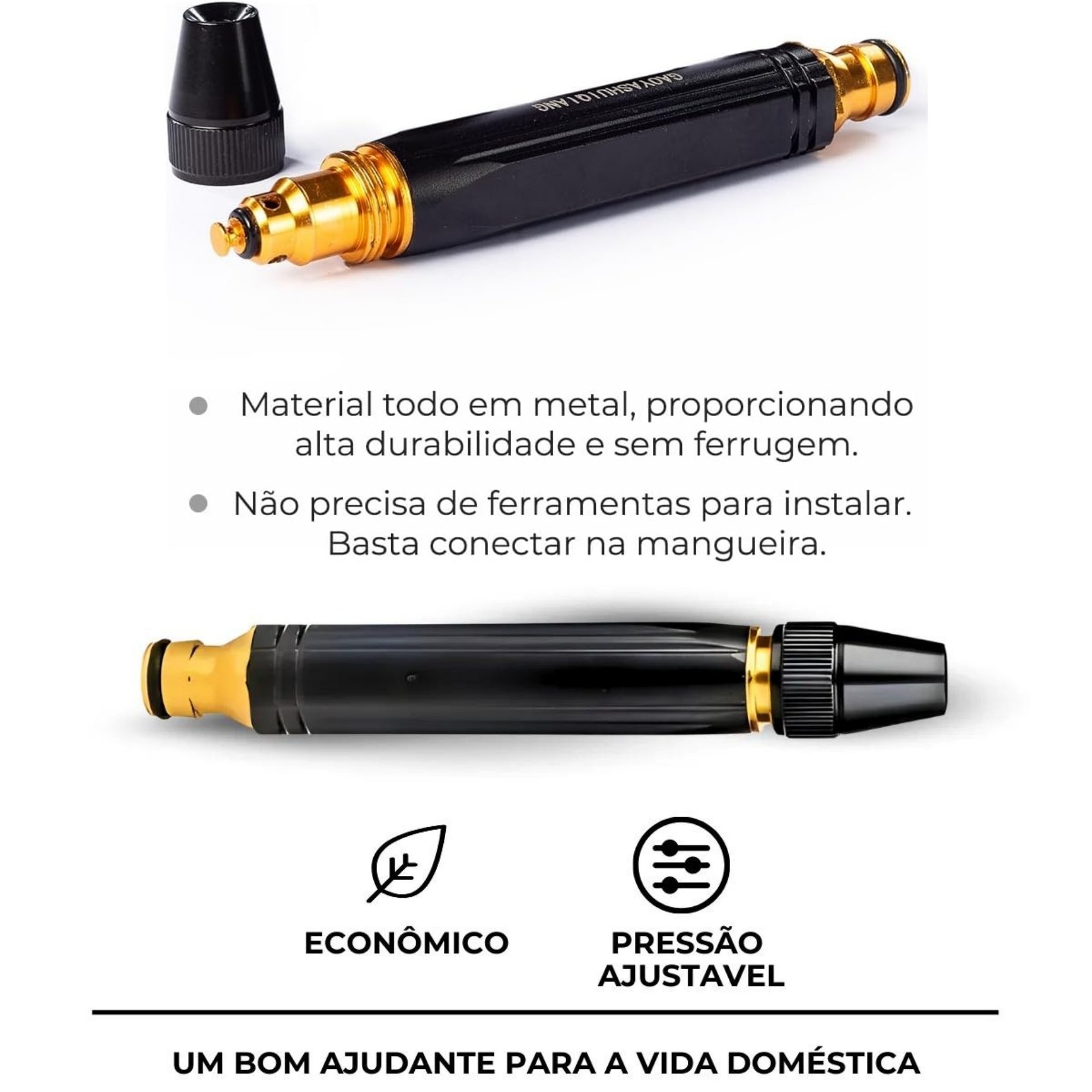 Bico Alta Pressão Jato Mangueira Água Kit 4 Pçs Lava Carro - 4