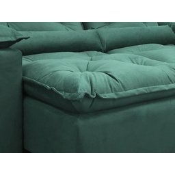 Sofá 4 e 5 Lugares 3,20m Retrátil e Reclinável Alpoim Estofados Athenas:verde - 4