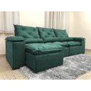 Ver imagem 2 de Sofá 4 e 5 Lugares 3,20m Retrátil e Reclinável Alpoim Estofados Athenas:verde