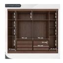 Ver imagem 4 de Guarda Roupa Casal 6 Portas 6 Gavetas Olimpia - Móveis Valverde - New Canion