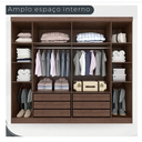 Ver imagem 3 de Guarda Roupa Casal 6 Portas 6 Gavetas Olimpia - Móveis Valverde - New Canion