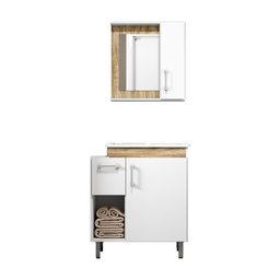 Conjunto de Banheiro Jaeli JB-700, Branco e Cartagena, 70 cm - 1