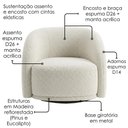 Ver imagem 5 de Poltrona Decorativa Organica Joy Base Giratoria Boucle Tce 1010 Moll