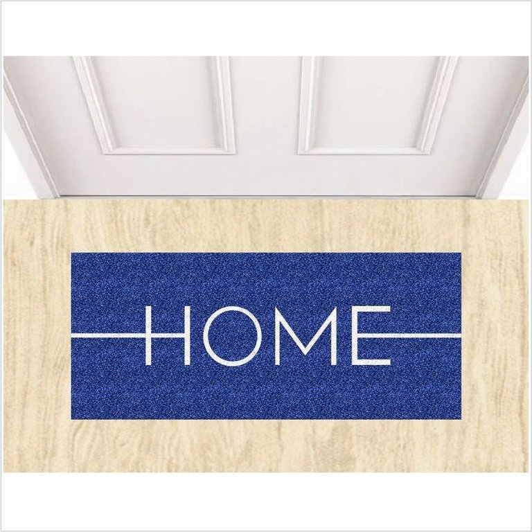TAPETE CAPACHO HOME AZUL 70X30CM TAPETE CAPACHO HOME AZUL 70X30CM