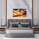 Ver imagem 4 de Quadro Decorativo Tela em Lona Paisagem Praia com Coqueiro 100x60cm Para Sala Quarto